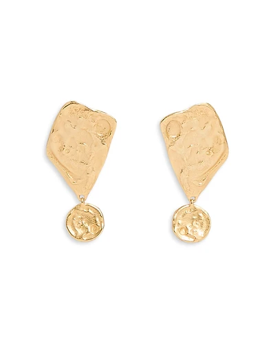 Reiss Mason Molten Drop Earrings