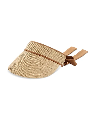 Lack of Color Raffia & Linen Visor