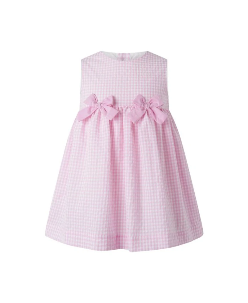 Girls' Check Bow Dress - Little Kid, Big Kid