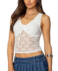 Edikted Eliya Sheer Lace Top