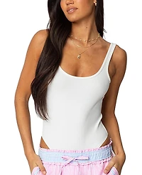 Edikted Evonne Backless Ribbed Bodysuit