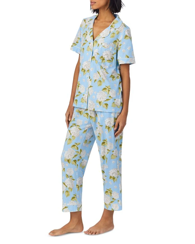 Short Sleeve Cropped Pajama Set