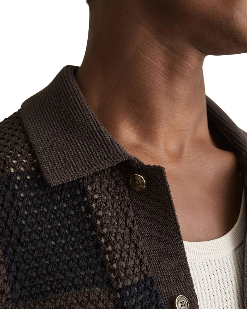 Alfred Short Sleeve Crochet Shirt