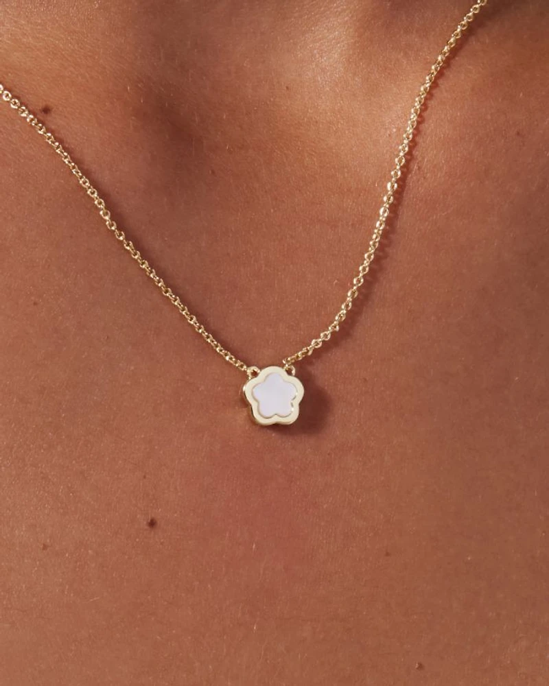 Mother of Pearl Inlay Flower Pendant - Saya