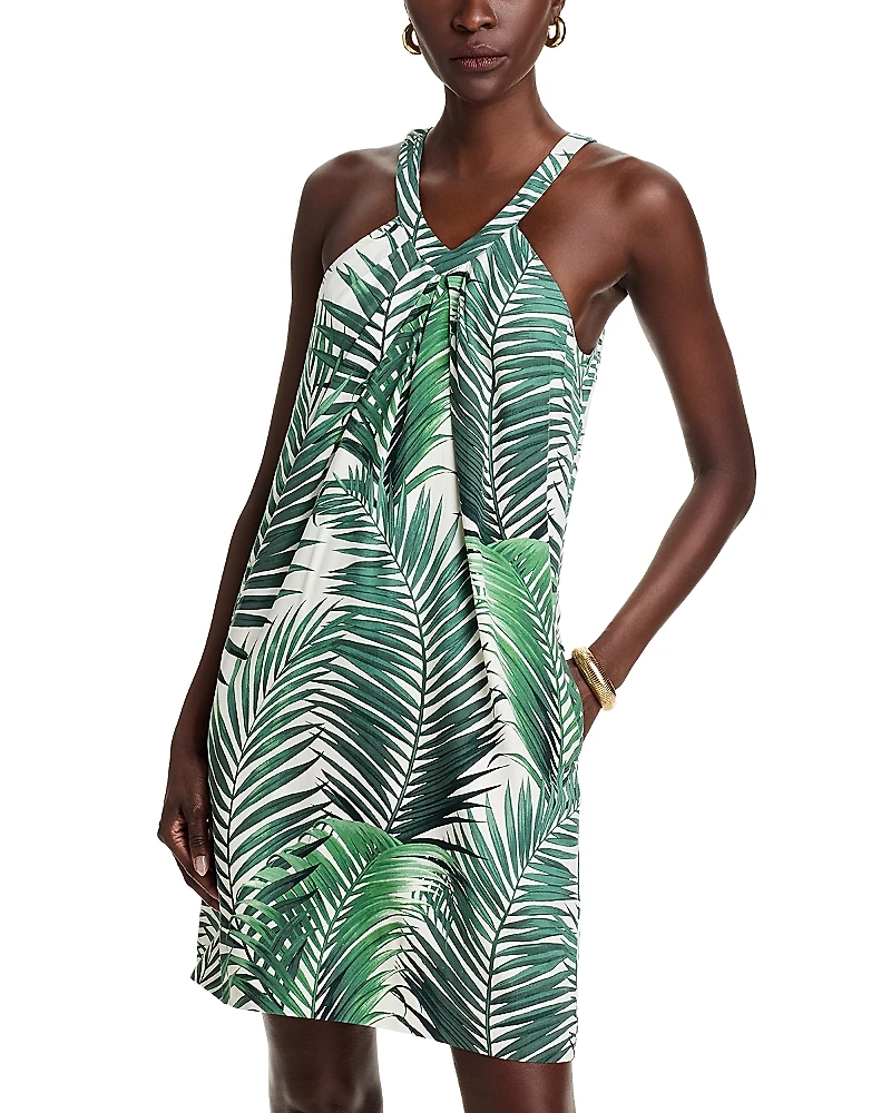 Tommy Bahama Silk Leaf Of Luxury Halter Mini Dress