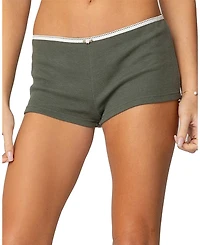 Edikted Georgina Low Rise Waffle Shorts