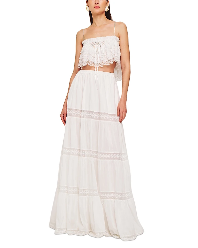 Ronny Kobo Carlton Lace Cropped Top