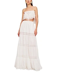 Ronny Kobo Carlton Lace Cropped Top