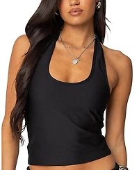 Edikted Kiana Ribbed Halter Top