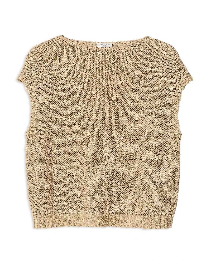 Lafayette 148 New York Open Stitch Boat Neck Sweater