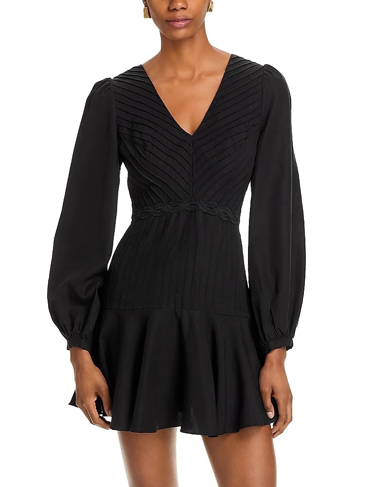 Aqua Flippy Long Sleeve Mini Dress - Exclusive