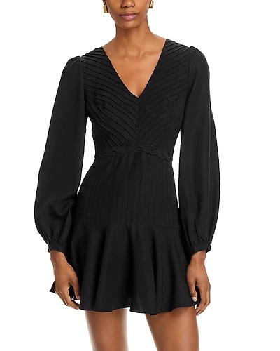 Aqua Flippy Long Sleeve Mini Dress - Exclusive