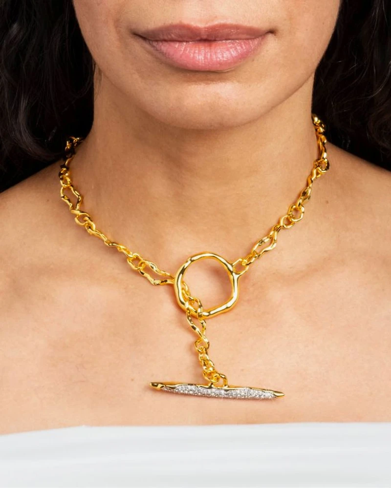 Solanelas Crystal Toggle Necklace