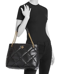 Kira Diamond Quilt Leather Tote