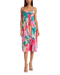 Donna Morgan Printed Twist Front Midi Dress