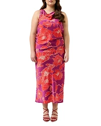 Estelle Plus Ember Floral Cowlneck Dress