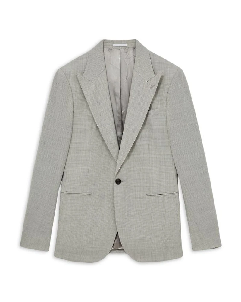 Checked Peak Lapel Blazer