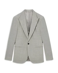 Checked Peak Lapel Blazer