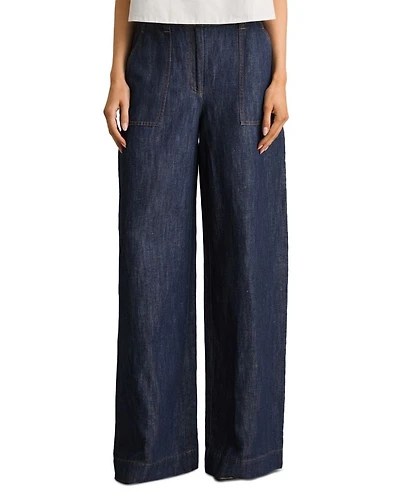 Wide Leg Linen Blend Pants