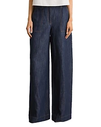 Reiss Wide Leg Linen Blend Pants