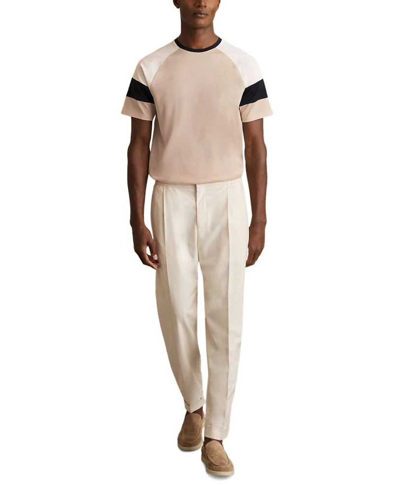 Mercerised Color Blocked Tee