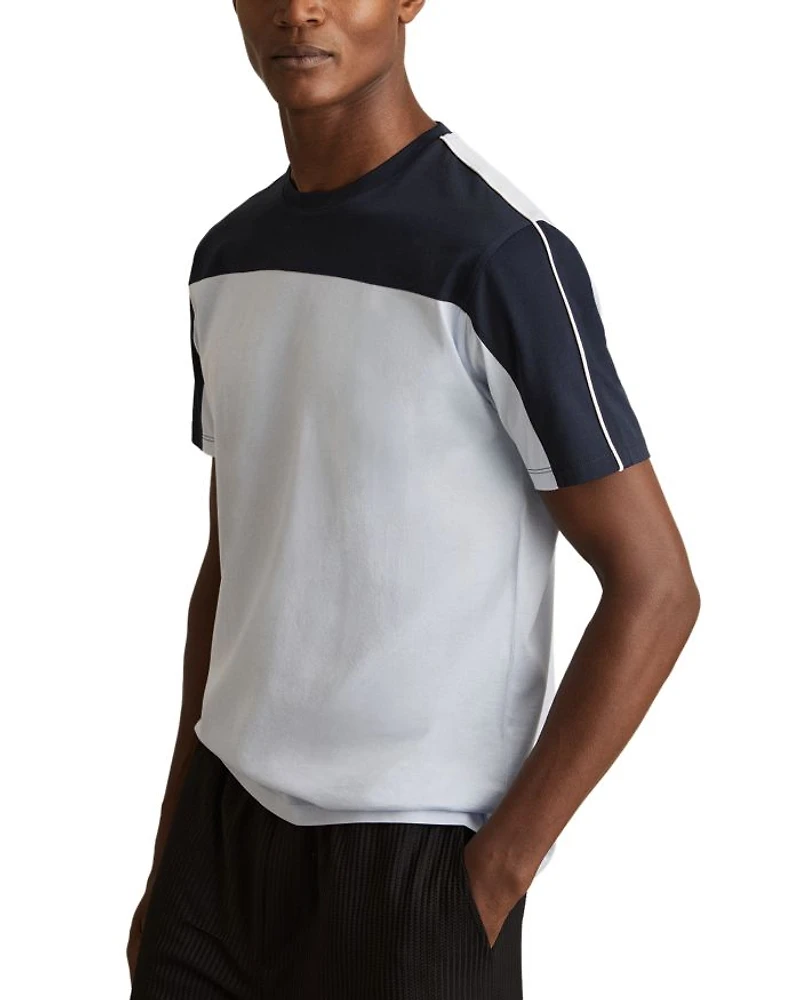 Mercerized Color Blocked Tee