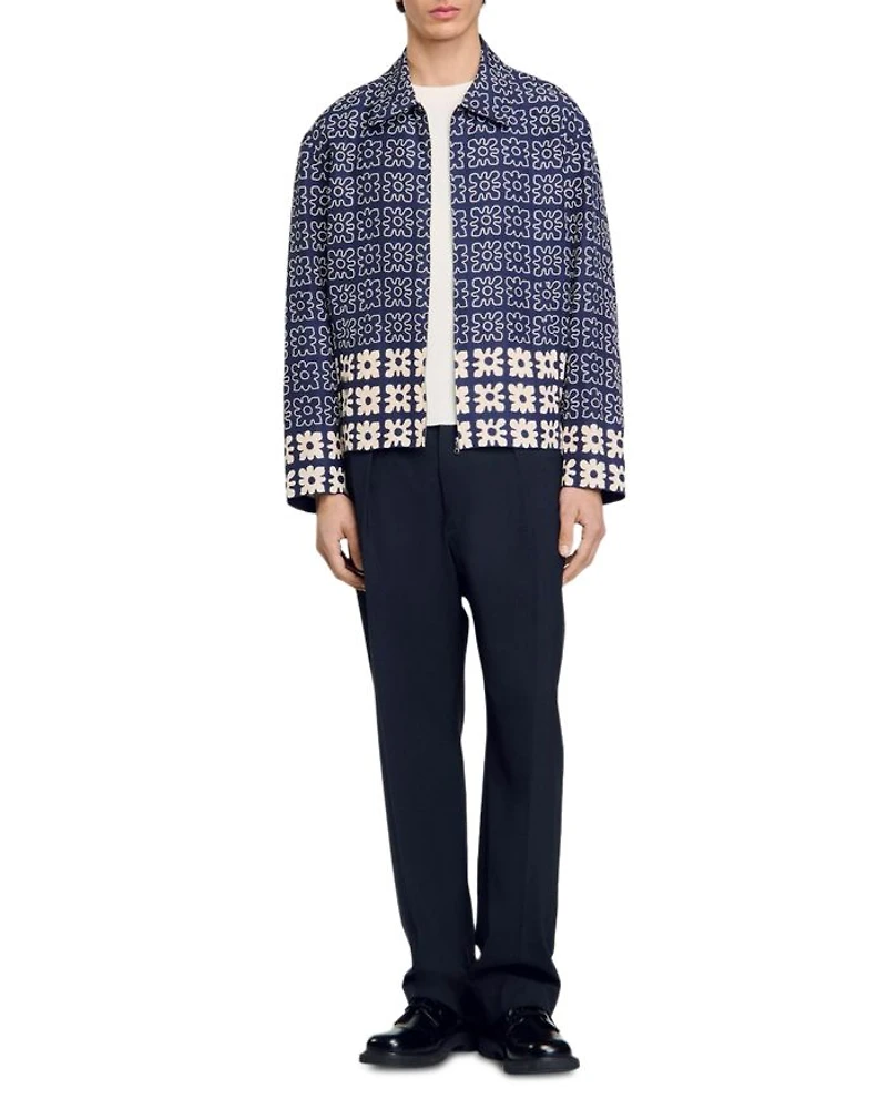 Jacket with Floral Motif