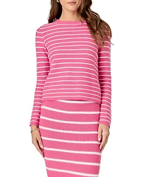 English Factory Women's Round-neck Striped Sweater