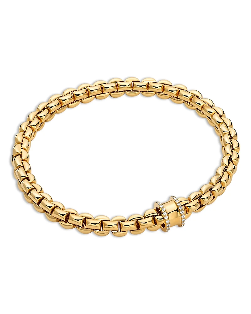 Fope 18K Gold Eka Diamond Rondelle Flex'it Bracelet