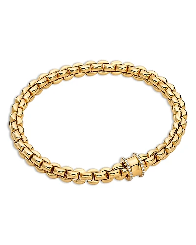 Fope 18K Gold Eka Diamond Rondelle Flex'it Bracelet