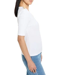 Shoulder Button Trim Tee