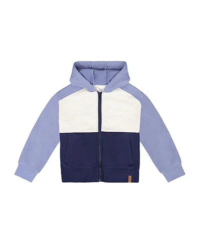 Deux par Deux Boys' French Terry Full Zip Hoodie Sweatshirt- Little Kid