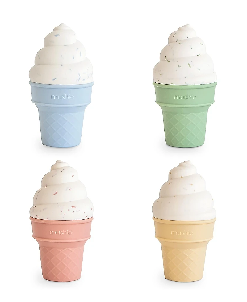 Mushie Mix and Match Ice Cream Toy - Ages 0-24 Months