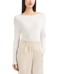 Emporio Armani Cotton Raglan Sleeve Ribbed Sweater