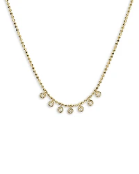 Zoe Lev 14K Yellow Gold Diamond Bezel Shaker Necklace, 15-17