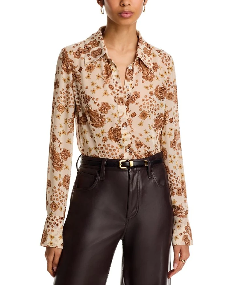 Desano Silk Blend Floral Shirt