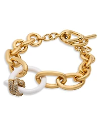 kate spade new york Ropes & Knots Pave & Enamel Large Link Toggle Bracelet