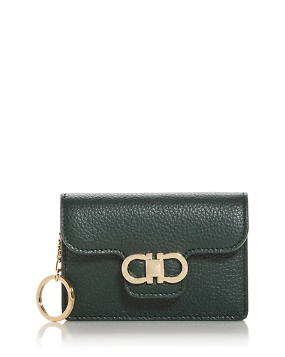 Gancini Leather Card Case