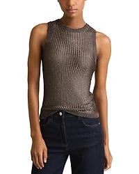 Tia Metallic Knit Top