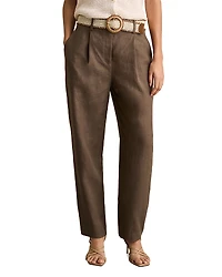 Reiss Petites Beau Belted Linen Pants