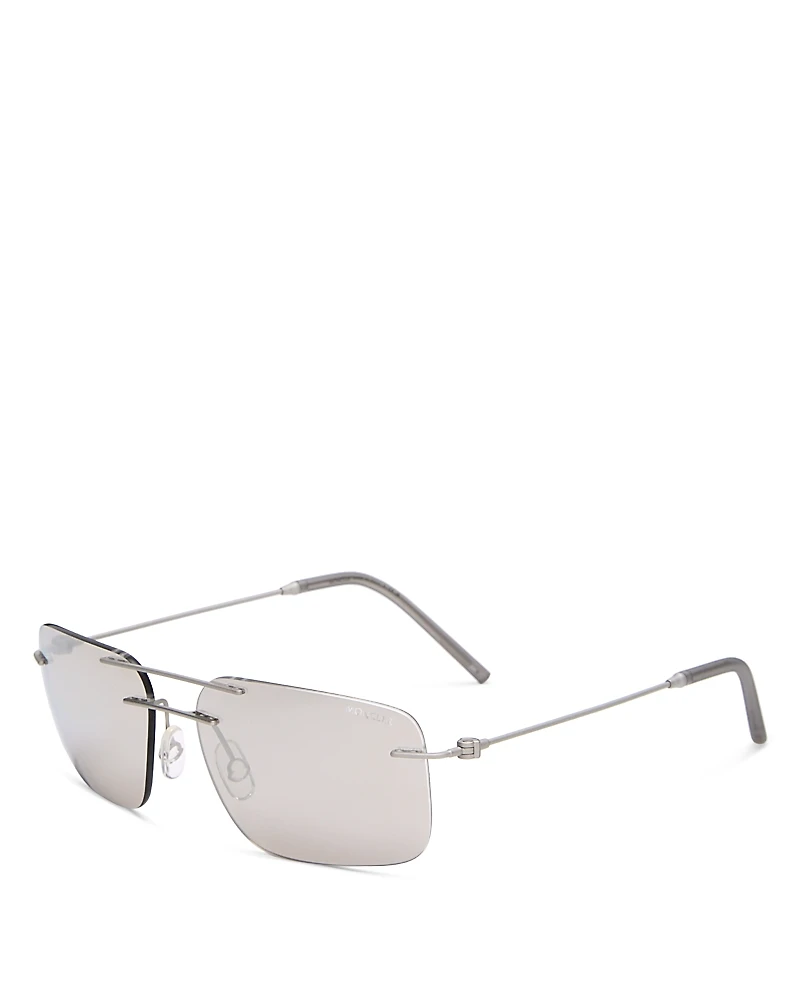 Moncler Rectangle Sunglasses, 56mm