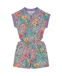 Deux par Girls' Printed French Terry Romper - Little Kid