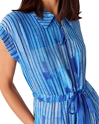 Stripe Print Zip Front Jumpsuit