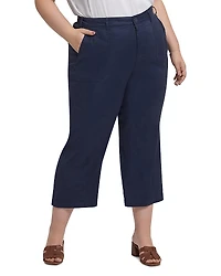 Nydj Plus Wide Leg Capri Pants