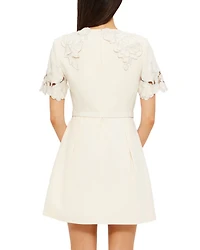 Aurelie Appliqué Short Sleeve Mini Dress