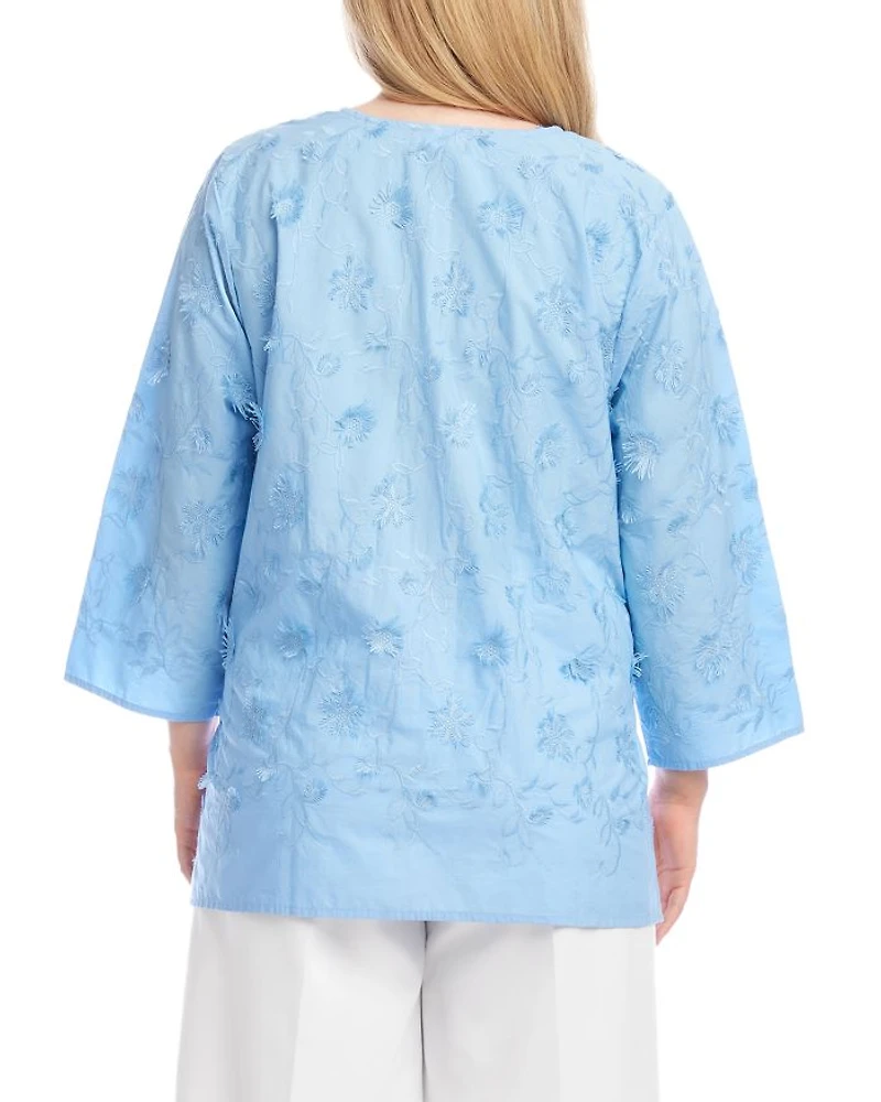 Three Quarter Sleeve Embroidered Tunic