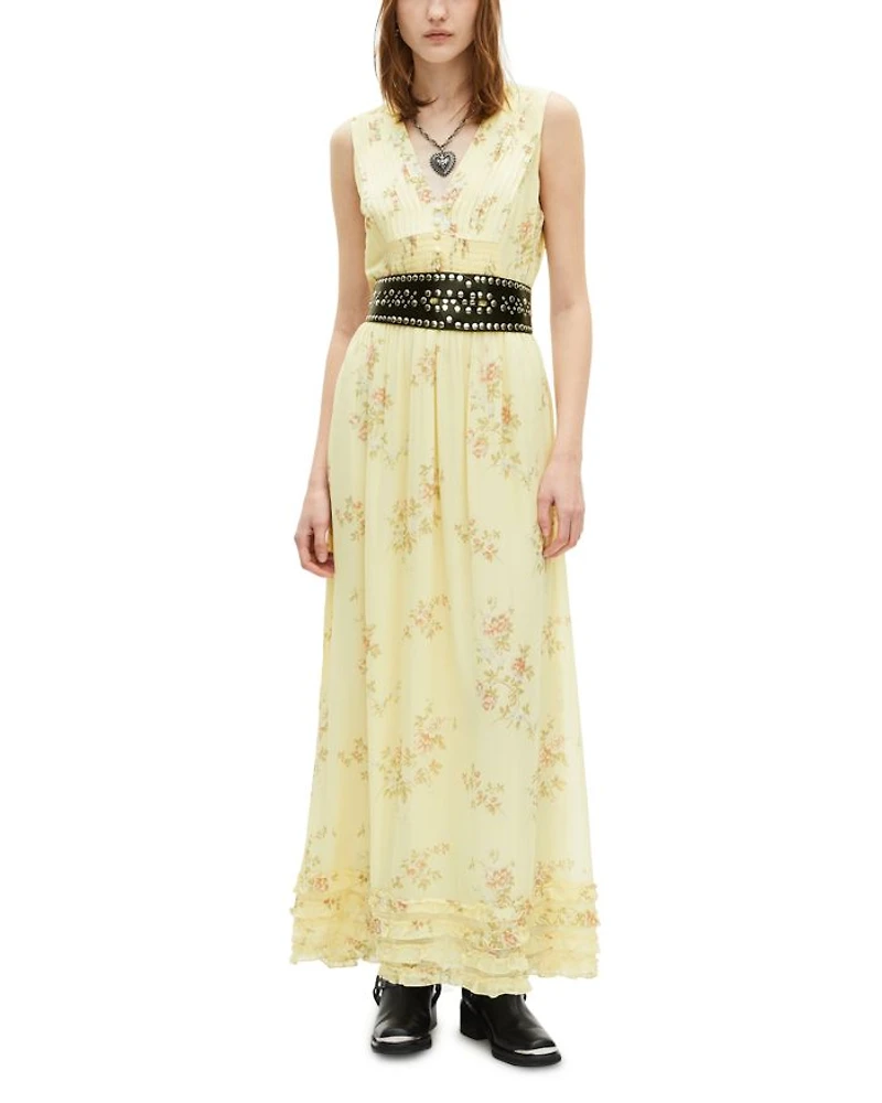 V Neck Sleeveless Dress