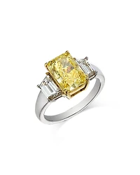 Bloomingdale's Fine Collection Certified Lab Grown White & Yellow Radiant Cut Diamond Engagement Ring