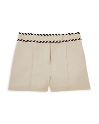 Fawn Linen Braided Waistband Shorts