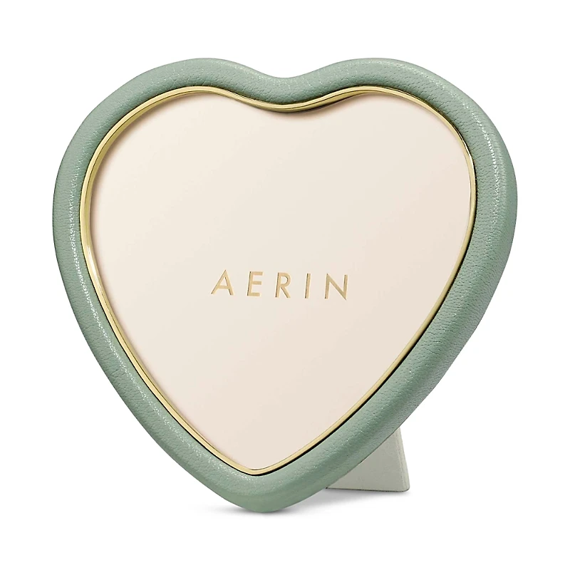 Aerin Piero Eucalyptus Leather Heart Frame
